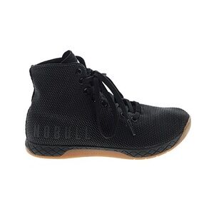 NOBULL Black Outwork Hightop training shoe with green laces